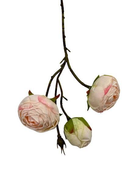 RÓŻA GAŁĄZKA 42 CM DELIKATNA BRZOSKWINIA