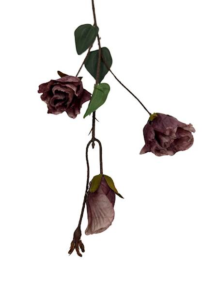 Eustoma jesienna gałązka 82 cm brudny róż