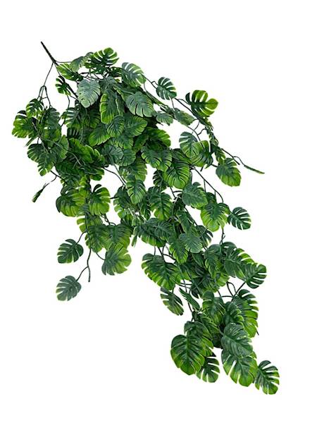 Monstera plastikowa zwis 90 cm jasno zielona