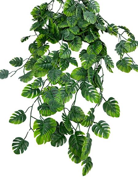 Monstera plastikowa zwis 90 cm jasno zielona