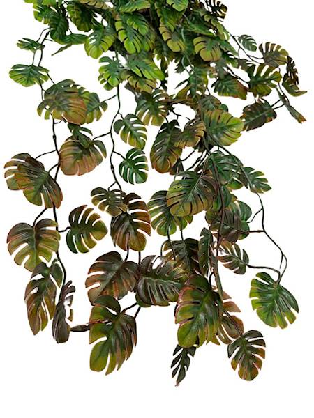 Monstera plastikowa zwis 90 cm zielona z brazem