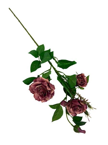 Róża gałązka 77 cm brudny ciemny róż