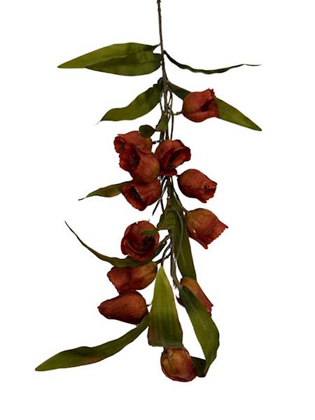 Dzwonki jesienne gałązka 105 cm pomarańcz