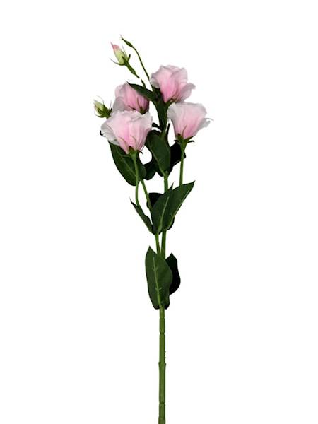 Eustoma gałązka 80 cm perłowy róż
