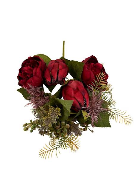 Bukiet z karczochem 50 cm czerwony