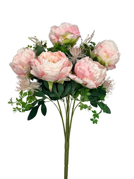 Bukiet piwonii 60 cm pudrowy róż