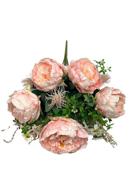 Bukiet piwonii 60 cm pudrowy róż