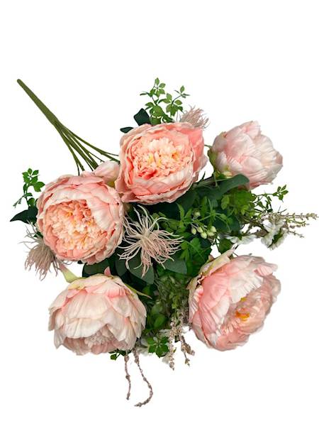 Bukiet piwonii 60 cm pudrowy róż