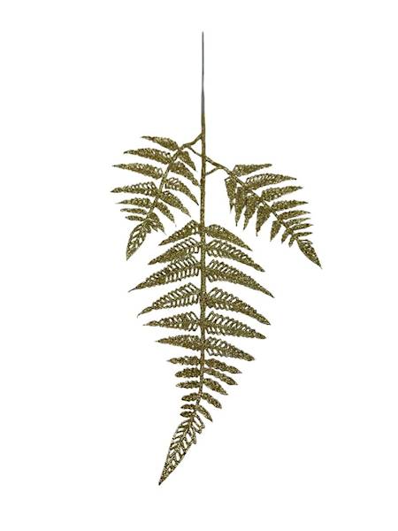 Liść brokatowy 40 cm złoty 