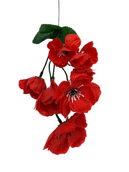 Mak gałązka 47 cm czerwony