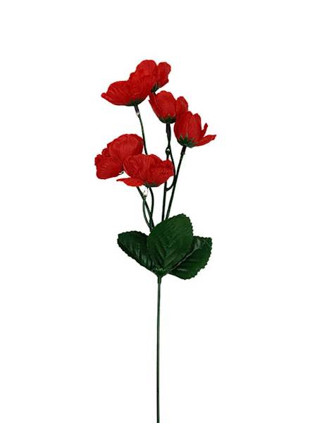 Mak gałązka 47 cm czerwony