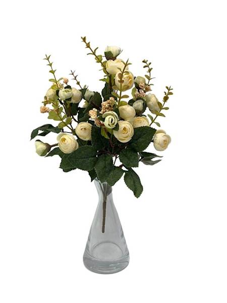 Pełnik bukiet 35 cm kremowy