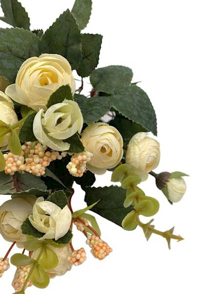 Pełnik bukiet 35 cm kremowy