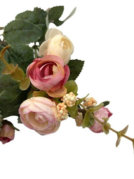 Pełnik bukiet 35 cm różowy z kremowym