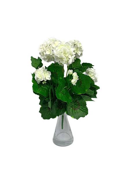 Bukiet pelargonia 40 cm biała