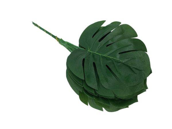 Monstera liść 35 cm zielony