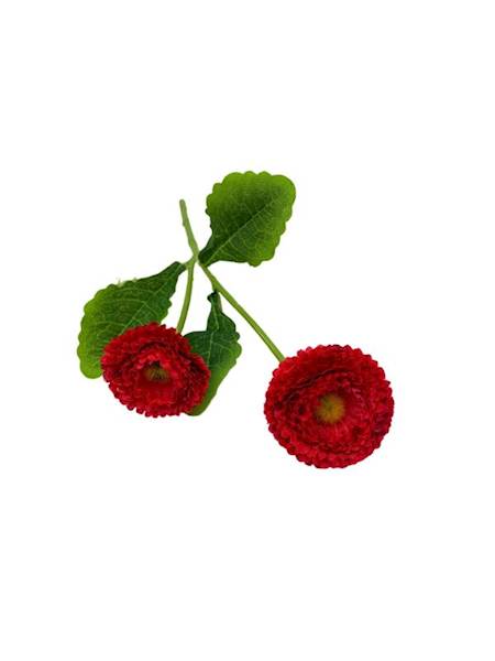 Stokrotki gałązka 23 cm ciemny róż