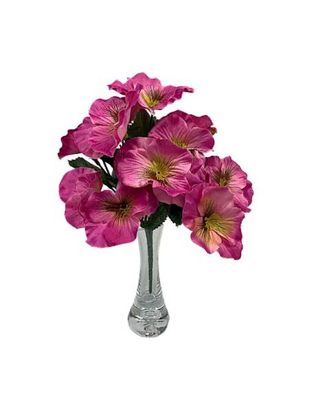 Bukiet bratki 26 cm różowe