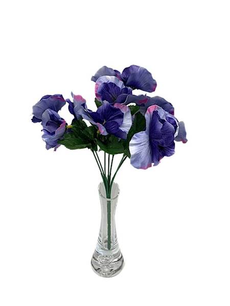 Bukiet bratki 26 cm niebieskie