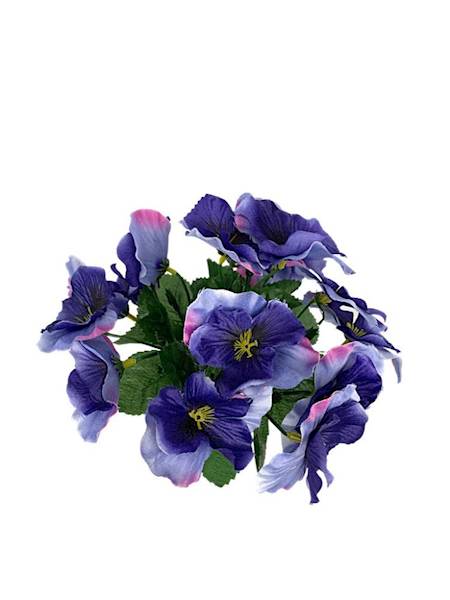 Bukiet bratki 26 cm niebieskie