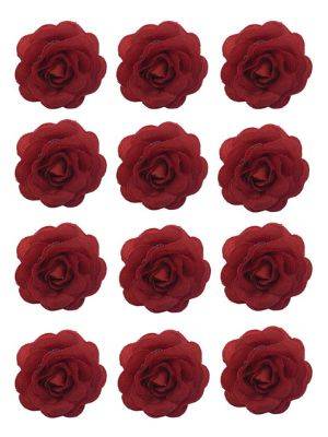 Róża mini główka 3 cm czerwona 12 sztuk