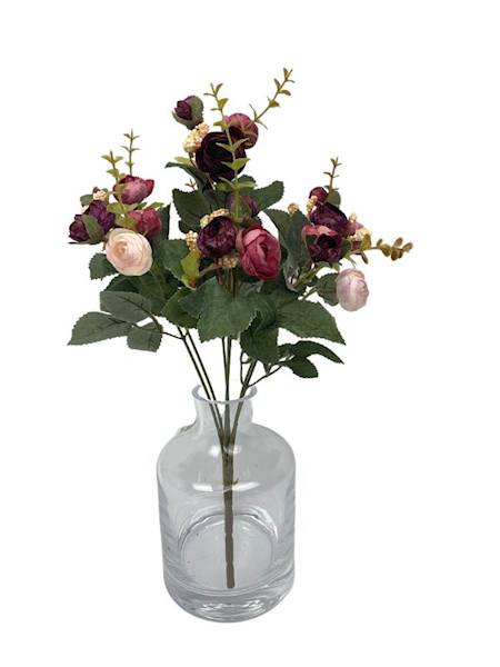 Pełnik bukiet 35 cm bordowo różowy