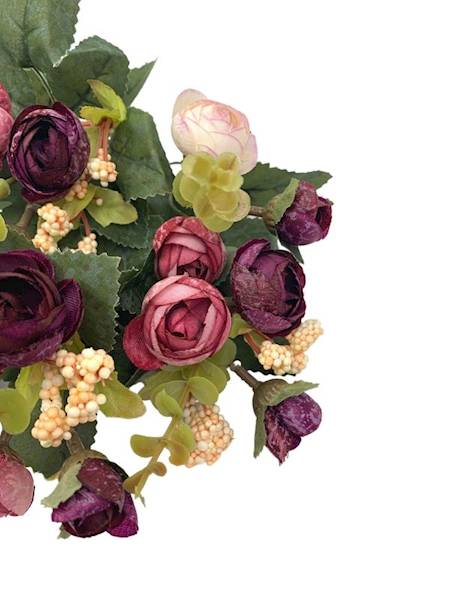 Pełnik bukiet 35 cm bordowo różowy