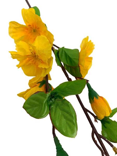 Kwiat jabłoni gałązka 62 cm żółty