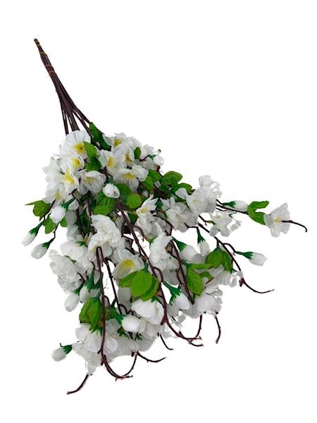 Kwiat jabłoni gałązka 62 cm biały