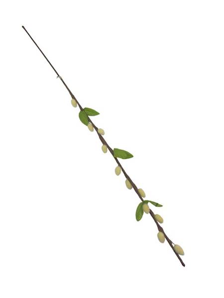 Bazie gałązka 53 cm kremowe