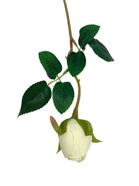 Róża gałązka 37 cm kremowa