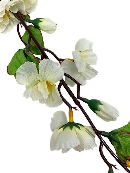 Kwiat jabłoni gałązka 62 cm kremowy
