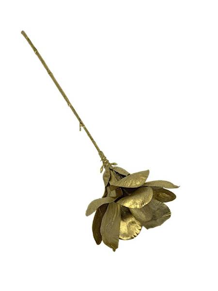 Magnolia gałązka 39 cm jasno złota