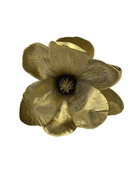 Magnolia gałązka 39 cm jasno złota