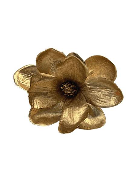 Magnolia gałązka 39 cm złota