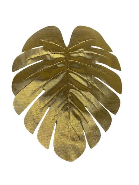 Monstera liść 30 cm złoty