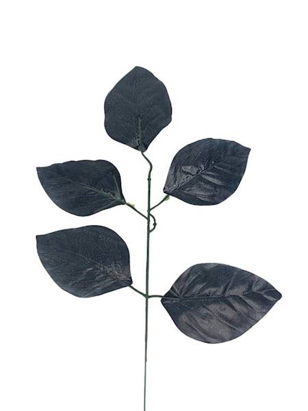 Liść mango 55 cm grafitowy