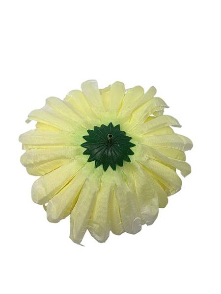 Chryzantema główka 14 cm kremowo żółta