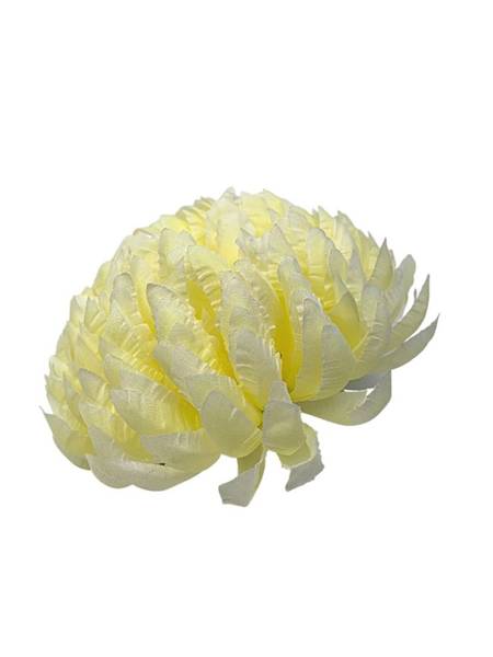 Chryzantema główka 14 cm kremowo żółta