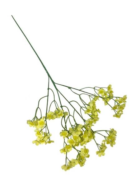 Gałązka z kwiatuszkami 61 cm żółta