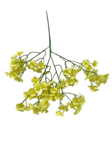 Gałązka z kwiatuszkami 61 cm żółta