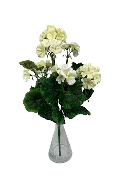 Bukiet pelargonia 45 cm kremowa
