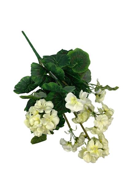 Bukiet pelargonia 45 cm kremowa