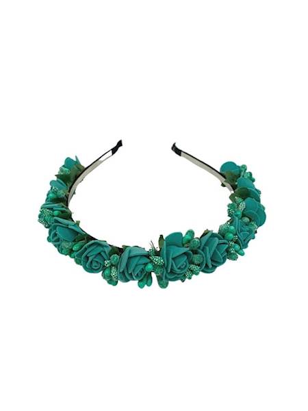 Opaska z piankowymi różyczkami - morska