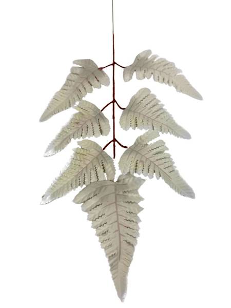 Liść pietrucha paproć 55 cm biały
