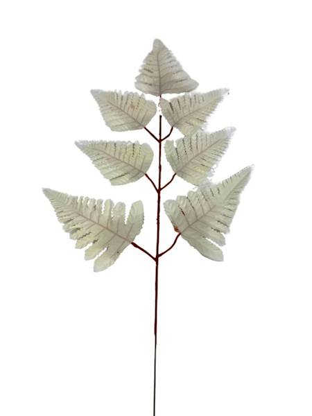 Liść pietrucha paproć 55 cm biały