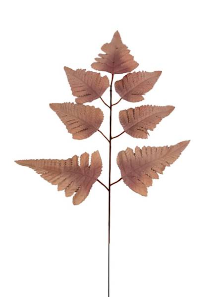 Liść pietrucha paproć 55 cm pudrowy róż