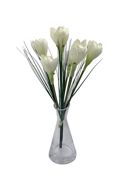 Bukiet krokus 39 cm kremowy