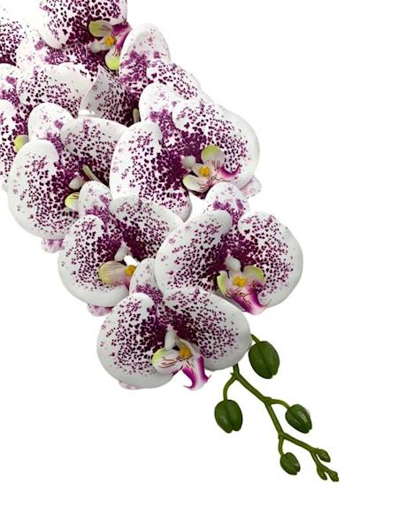 Storczyk gałązka 95 cm z fioletowymi nakropieniami