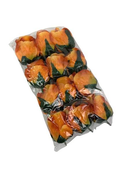 Róża główka 9 cm pomarańczowa